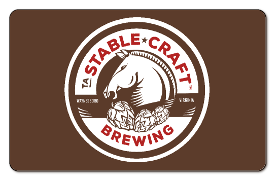 Stable craft logo on a brown background
